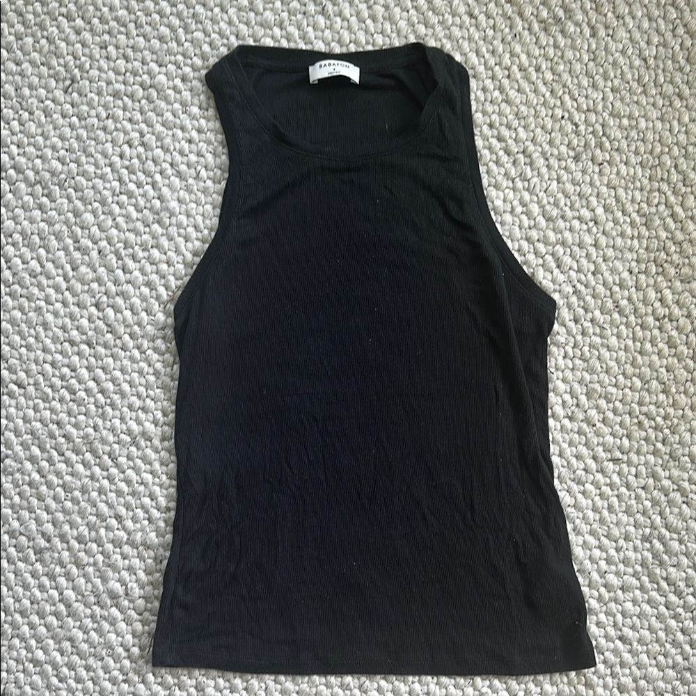 Aritzia Fitted Black Sleeveless Tank Top